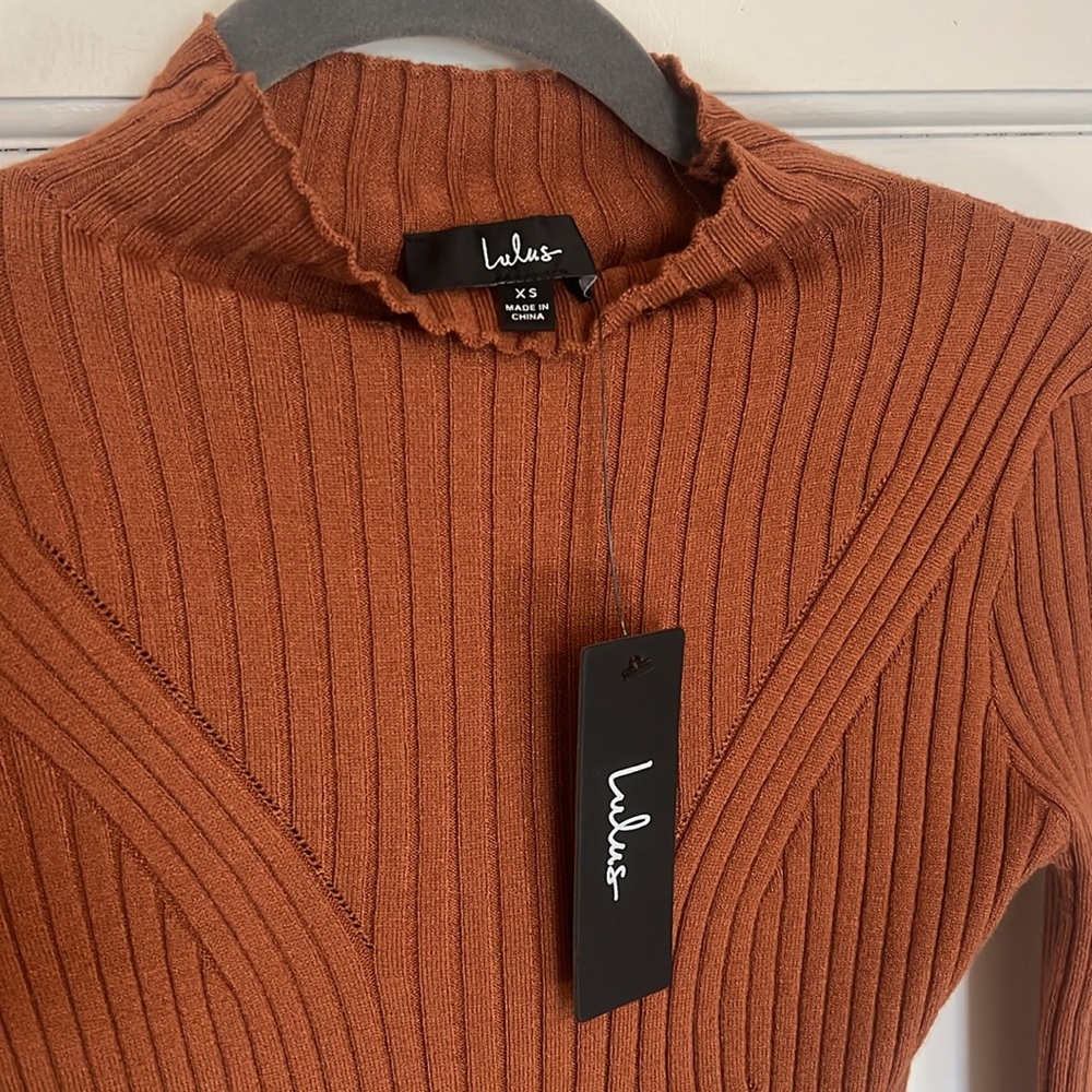 Lulu’s Ribbed Mockneck Sweater Dress XS